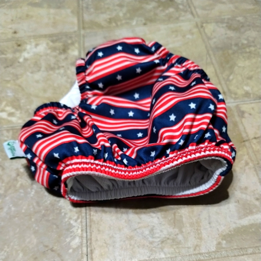 I Play by Green Sprouts 18 Months Stars and Stripes Reusable Swim Diaper - Picture 5 of 16